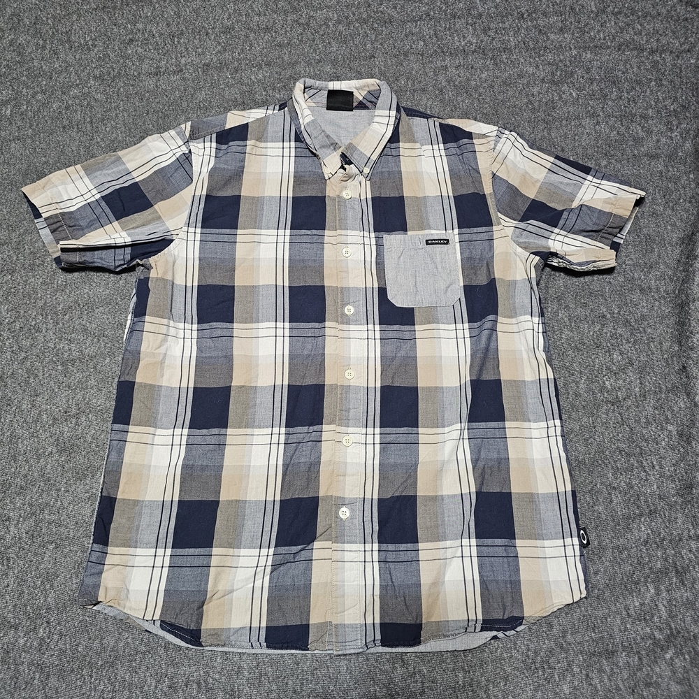 Oakley Plaid Button Up Shirt Mens XL